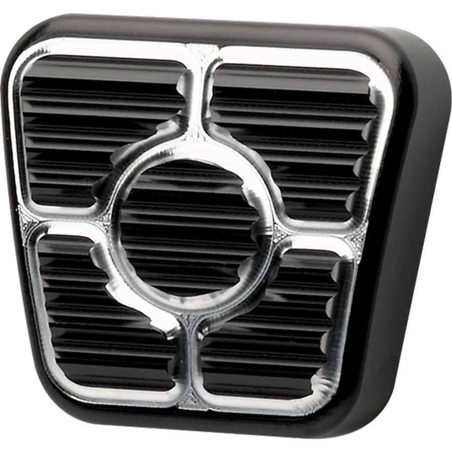 Billet Specialties Pedal Pad - Parking Brake - 2-5/16 in Wide x 2-1/8 in Tall - Aluminum - Black Anodized - GM F-Body