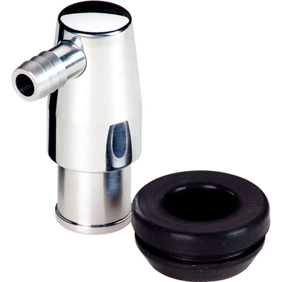 Billet Specialties PCV Valve - 90 Degree - 3/8 in Hose Barb - Aluminum - Polished - Each