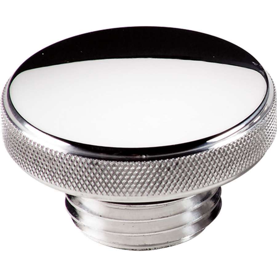 Billet Specialties Oil Fill Cap - Screw-On - Round - Knurled Grip - O-Ring Seal - Aluminum - Polished - Each