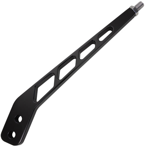 Billet Specialties Shifter Stick - Grid - Single Bend - 10 in Length - 3/8-16 in Thread - Hardware Included - Aluminum