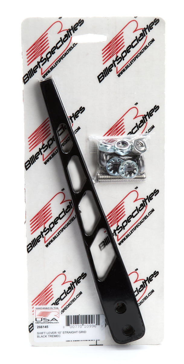 Billet Specialties Shifter Stick - Grid - Straight - 10 in Length - 3/8-16 in Thread - Hardware Included - Aluminum -