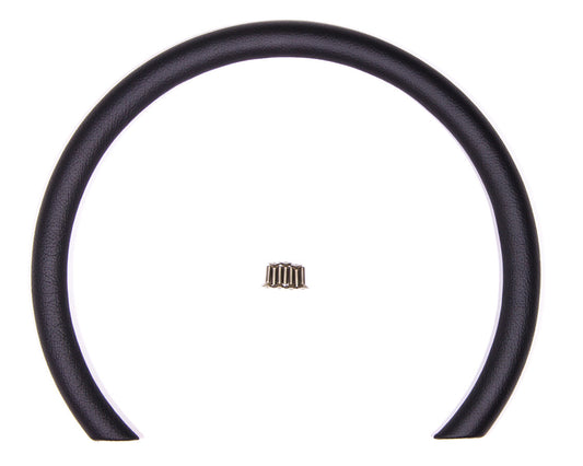 Billet Specialties Steering Wheel Half Wrap - D-Shaped - 14 in Diameter - Leather Cover - Black - Each