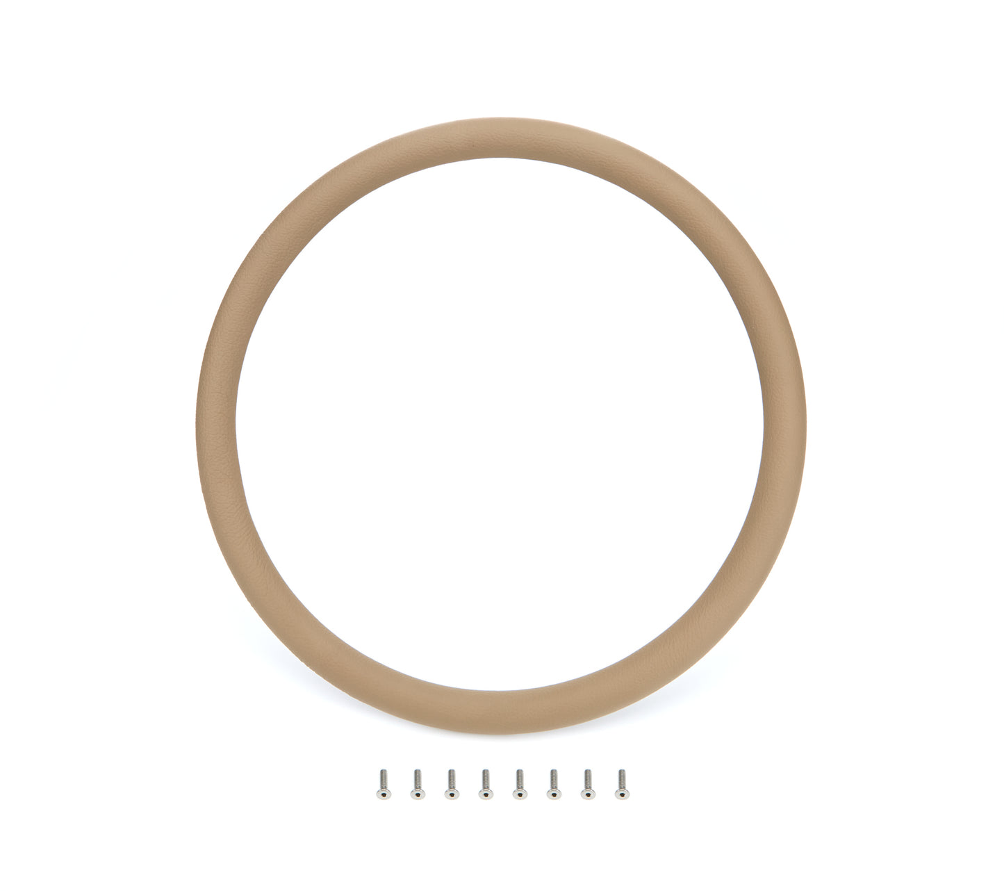 Billet Specialties Steering Wheel Half Wrap - Round - 14 in Diameter - Leather Cover - Tan - Each