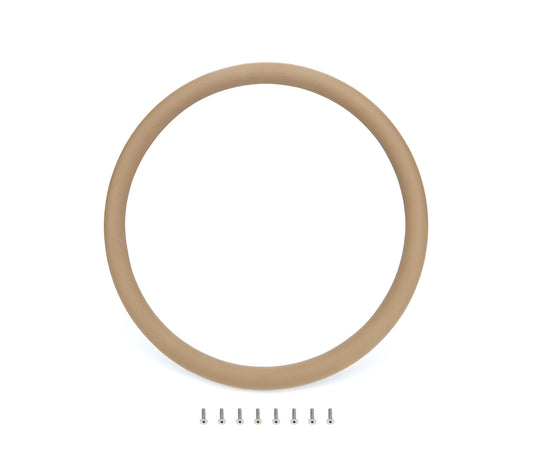Billet Specialties Steering Wheel Half Wrap - Round - 14 in Diameter - Leather Cover - Tan - Each