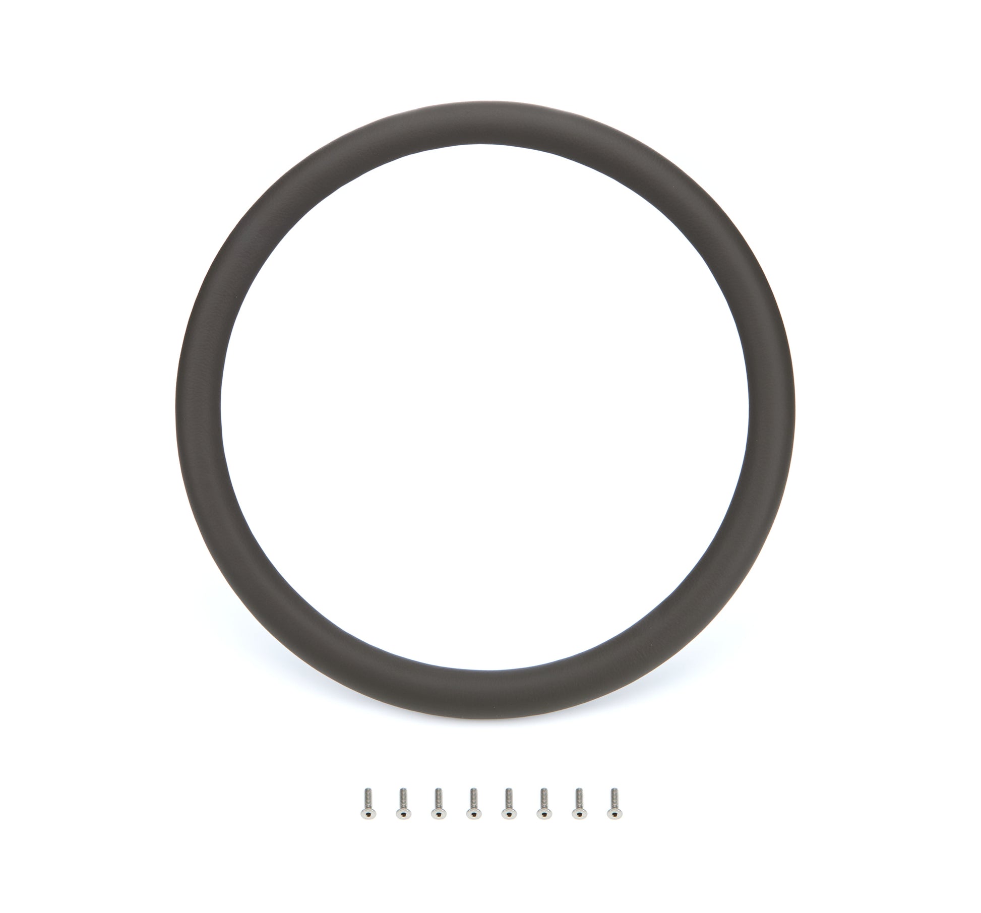 Billet Specialties Steering Wheel Half Wrap - Round - 14 in Diameter - Leather Cover - Dark Gray - Each