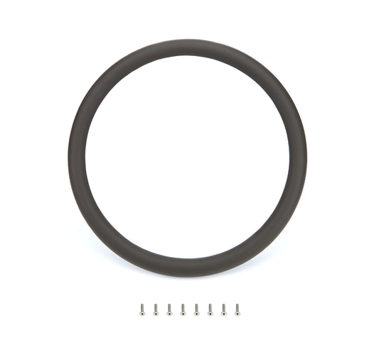 Billet Specialties Steering Wheel Half Wrap - Round - 14 in Diameter - Leather Cover - Dark Gray - Each