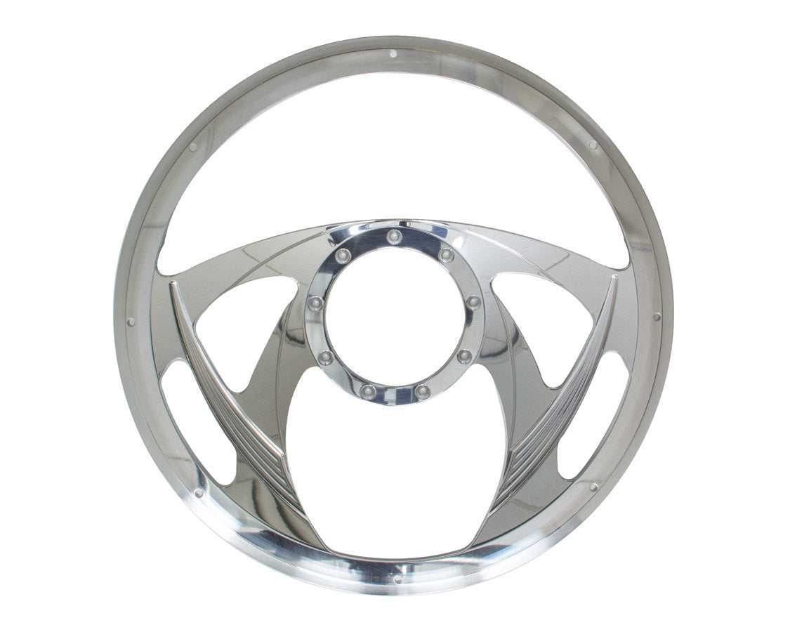 Billet Specialties Steering Wheel - Sniper - 14 in Diameter - 2 in Dish - 4-Spoke - Milled Finger Notches - Aluminum -