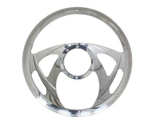 Billet Specialties Steering Wheel - Sniper - 14 in Diameter - 2 in Dish - 4-Spoke - Milled Finger Notches - Aluminum -