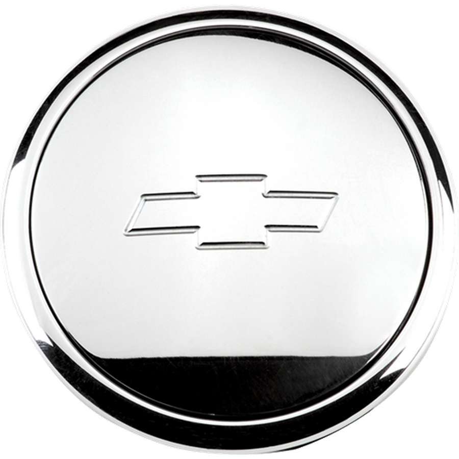Billet Specialties Horn Button - Dome - Chevy Bowtie Logo - Aluminum - Polished - Each