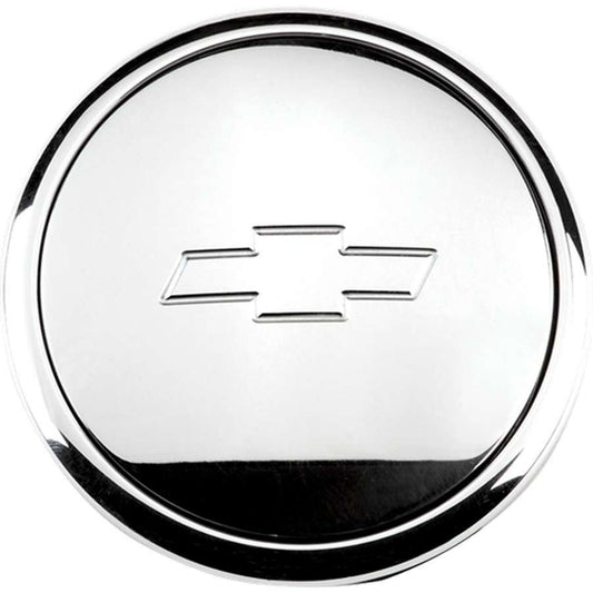 Billet Specialties Horn Button - Dome - Chevy Bowtie Logo - Aluminum - Polished - Each