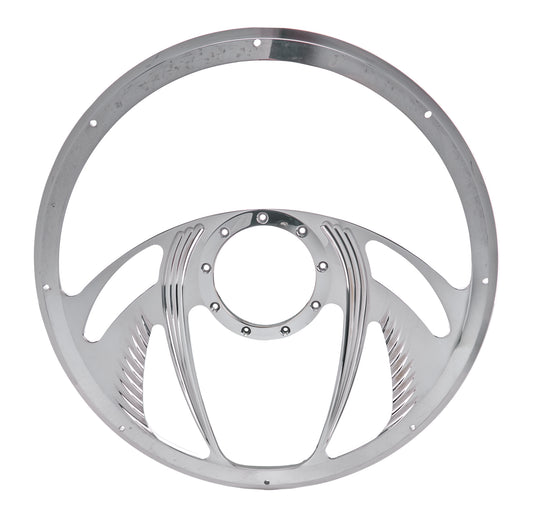 Billet Specialties Steering Wheel - Psycho - 15.5 in Diameter - 2 in Dish - 4-Spoke - Milled Finger Notches - Aluminum