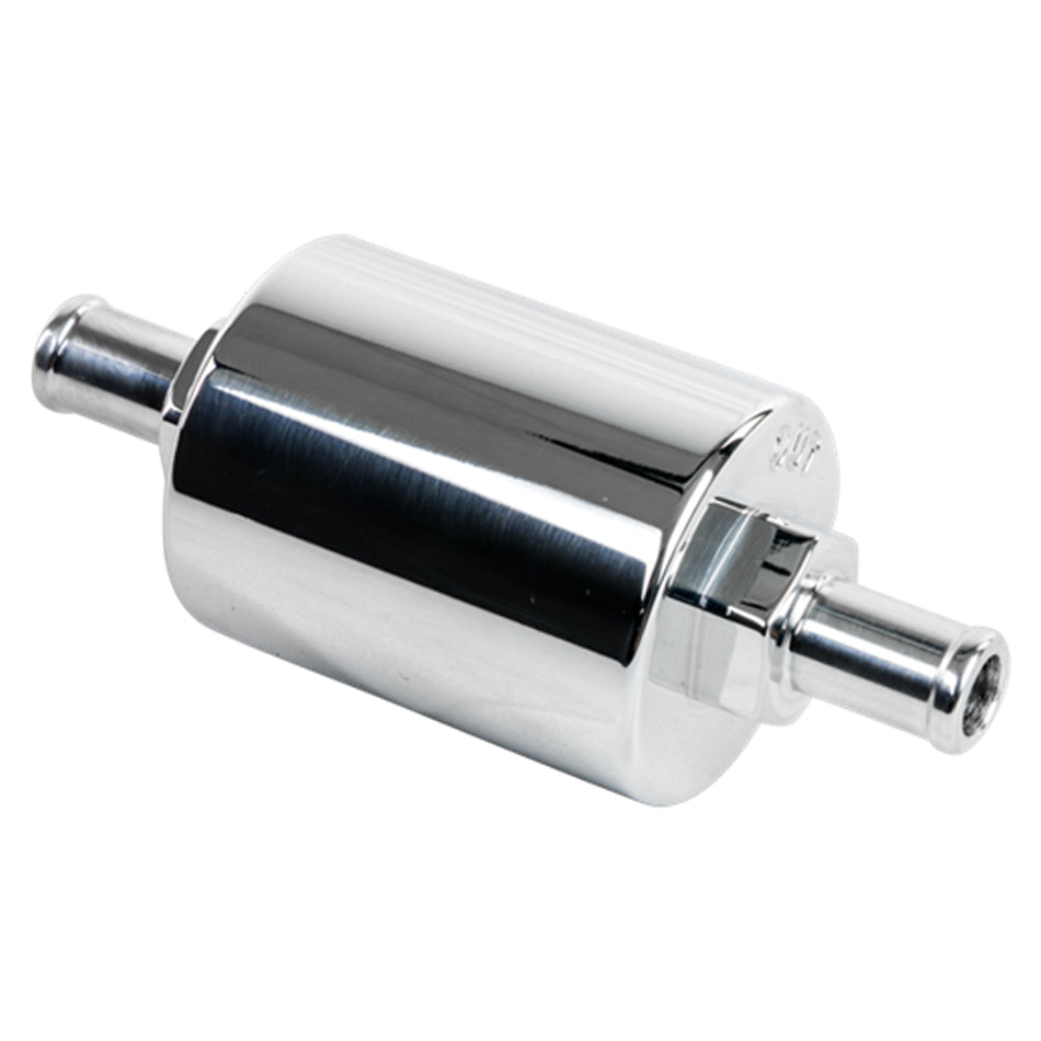 Billet Specialties Fuel Filter - In-Line - 40 Micron - Stainless Element - 3/8 in Hose Barb to 3/8 in Hose Barb -
