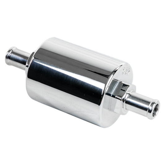 Billet Specialties Fuel Filter - In-Line - 40 Micron - Stainless Element - 3/8 in Hose Barb to 3/8 in Hose Barb -