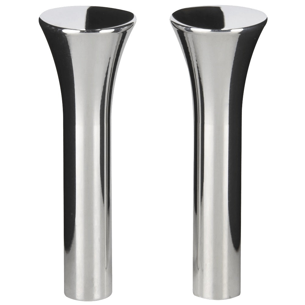 Billet Specialties Door Lock Knobs - Smooth - 10-24 in Thread - 1-5/8 in Tall - Aluminum - Polished - Pair