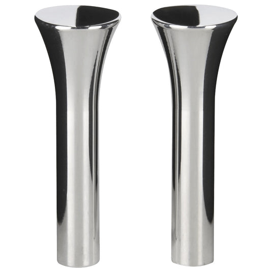Billet Specialties Door Lock Knobs - Smooth - 10-24 in Thread - 1-5/8 in Tall - Aluminum - Polished - Pair