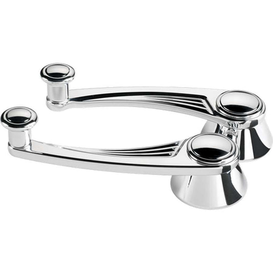 Billet Specialties Window Crank - 4-13/32 in Long - 1/2 in Round Spline - Aluminum - Polished - Pair