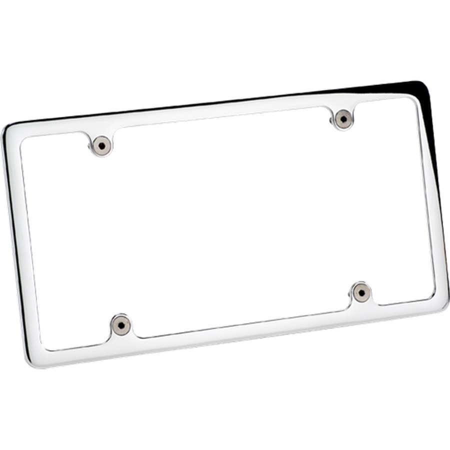 Billet Specialties License Plate Frame - 12.625 x 6.875 in - Stainless Hardware - Recessed - Aluminum - Polished - Each