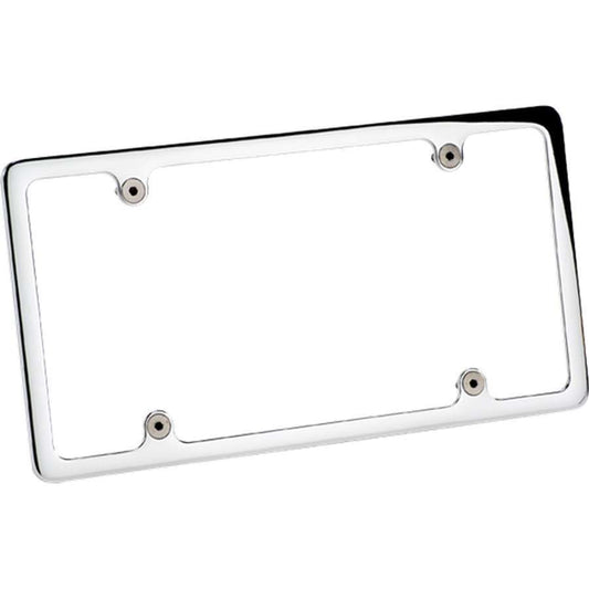 Billet Specialties License Plate Frame - 12.625 x 6.875 in - Stainless Hardware - Recessed - Aluminum - Polished - Each