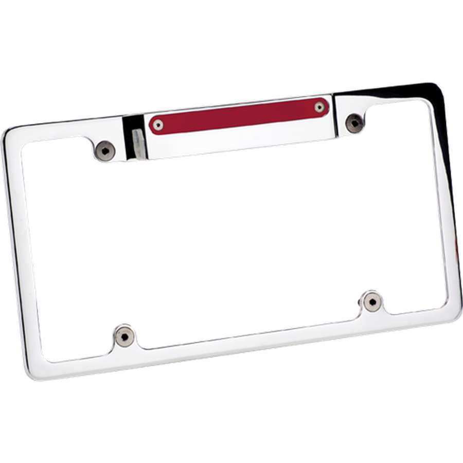 Billet Specialties License Plate Frame - 12.625 x 6.875 in - Stainless Hardware - Third Brake Light - Recessed -