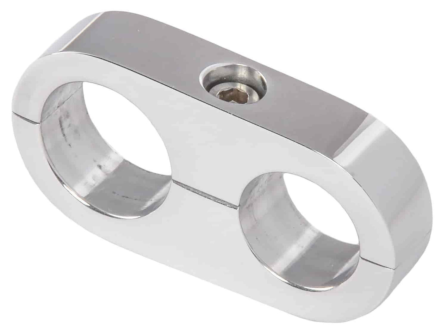 Billet Specialties Hose / Tube Separators - 0.54 in / 0.63 in Holes - Stainless Hardware - Aluminum - Polished - Each
