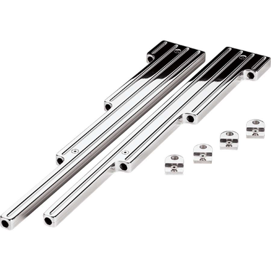 Billet Specialties Spark Plug Wire Loom - Valve Cover Mount - 9 mm - Horizontal - Ball Milled - Aluminum - Polished -