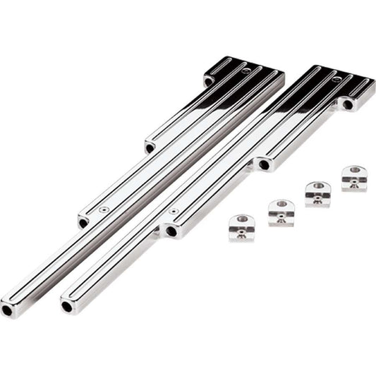 Billet Specialties Spark Plug Wire Loom - Valve Cover Mount - 9 mm - Horizontal - Ball Milled - Aluminum - Polished -