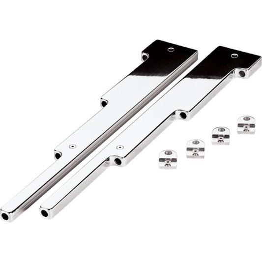Billet Specialties Spark Plug Wire Loom - Valve Cover Mount - 9 mm - Horizontal - Aluminum - Polished - Chevy / Ford
