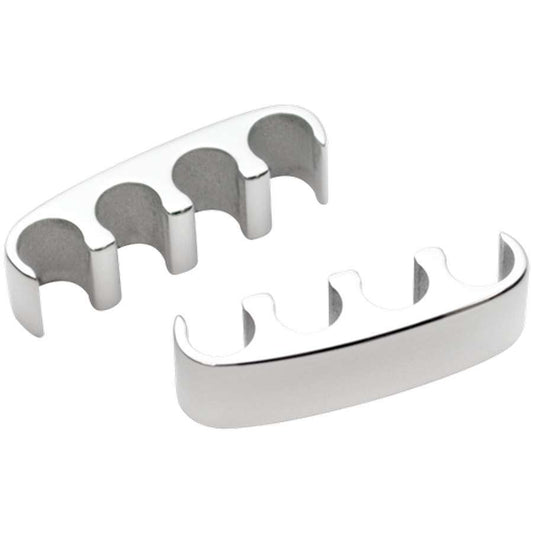 Billet Specialties Spark Plug Wire Loom - 4 Wire - 8.5 mm - Aluminum - Polished - Clip Style - Pair