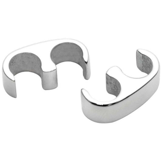 Billet Specialties Spark Plug Wire Loom - 2 Wire - 8.5 mm - Aluminum - Polished - Clip Style - Pair