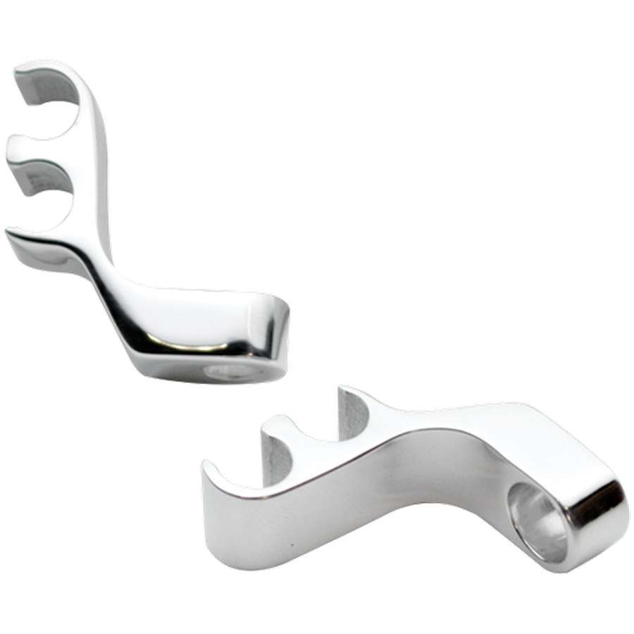 Billet Specialties Spark Plug Wire Loom - 2 Wire - Valve Cover Mount - 8.5 mm - Vertical - Aluminum - Polished - Clip