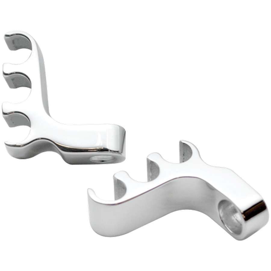 Billet Specialties Spark Plug Wire Loom - 3 Wire - Valve Cover Mount - 8.5 mm - Vertical - Aluminum - Polished - Clip