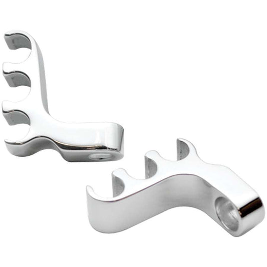 Billet Specialties Spark Plug Wire Loom - 3 Wire - Valve Cover Mount - 8.5 mm - Vertical - Aluminum - Polished - Clip