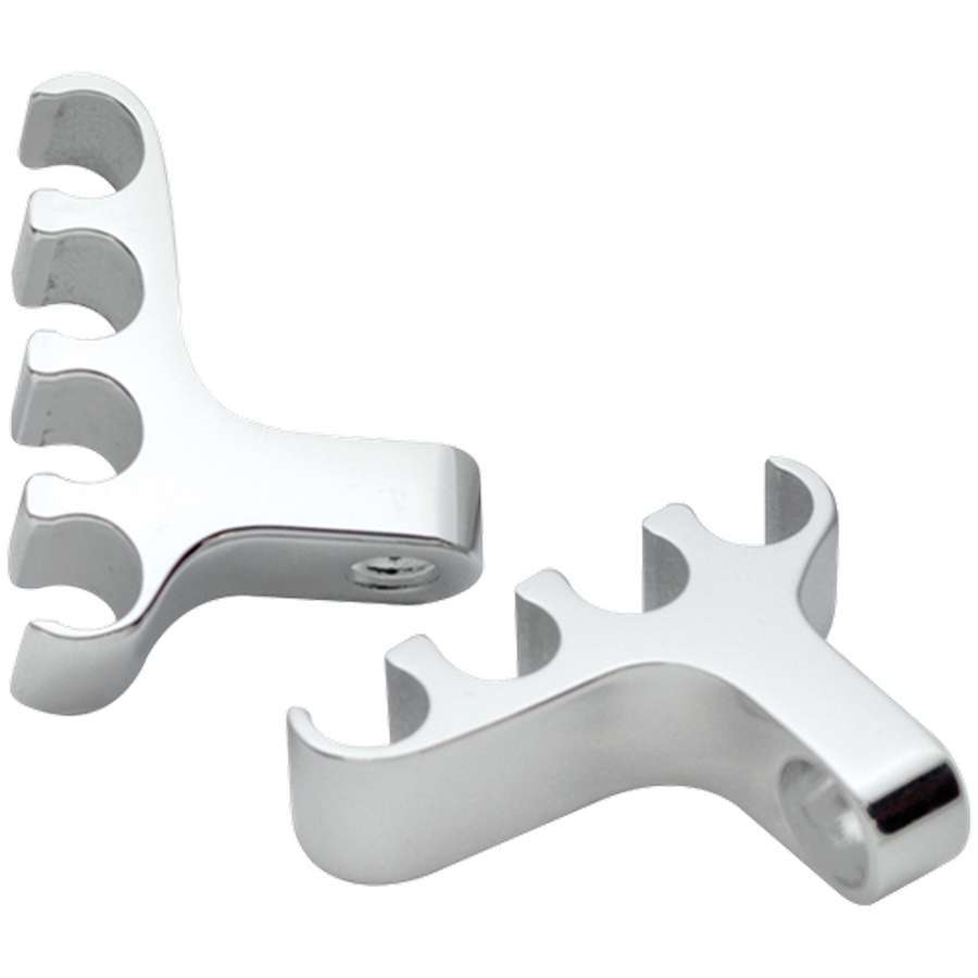 Billet Specialties Spark Plug Wire Loom - 4 Wire - Valve Cover Mount - 8.5 mm - Vertical - Aluminum - Polished - Clip
