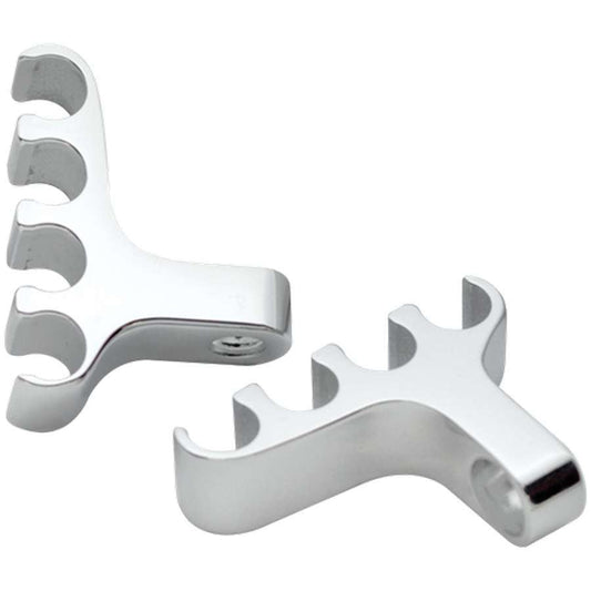 Billet Specialties Spark Plug Wire Loom - 4 Wire - Valve Cover Mount - 8.5 mm - Vertical - Aluminum - Polished - Clip