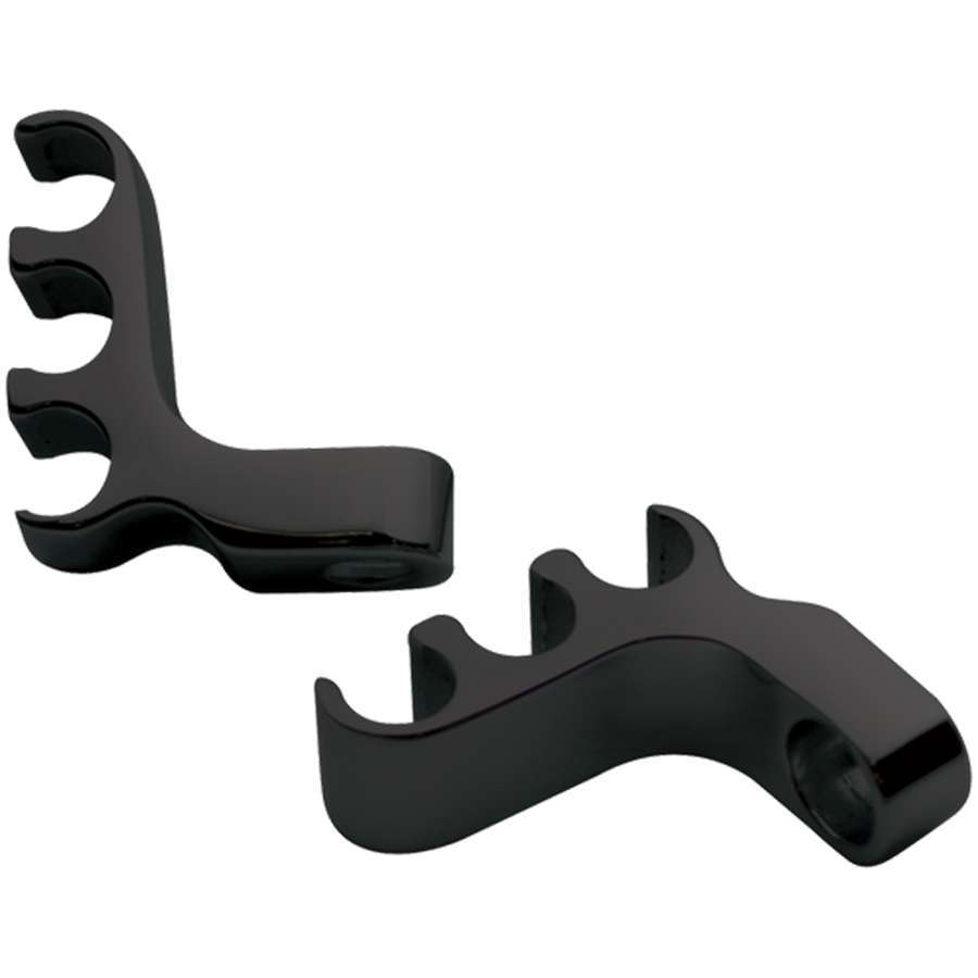 Billet Specialties Spark Plug Wire Loom - 3 Wire - Valve Cover Mount - 8.5 mm - Vertical - Aluminum - Black Anodized -