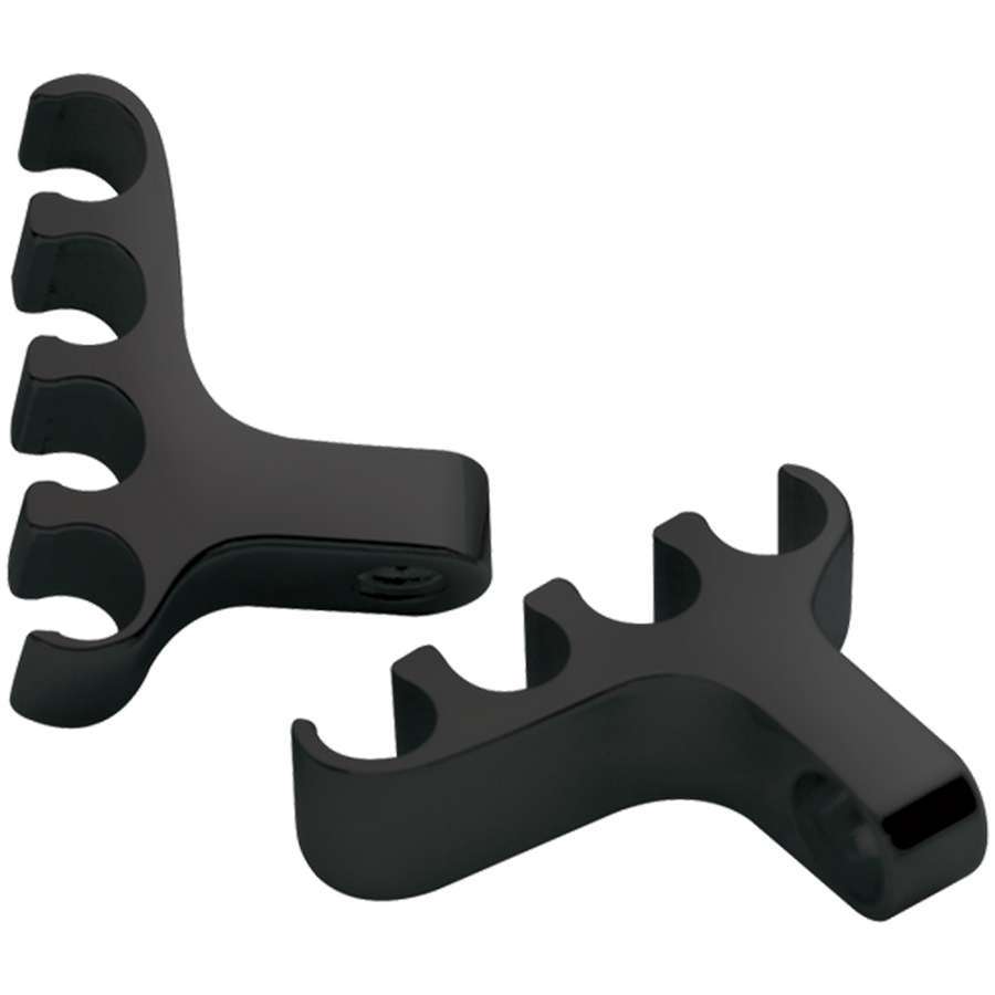 Billet Specialties Spark Plug Wire Loom - 4 Wire - Valve Cover Mount - 8.5 mm - Vertical - Aluminum - Black Anodized -