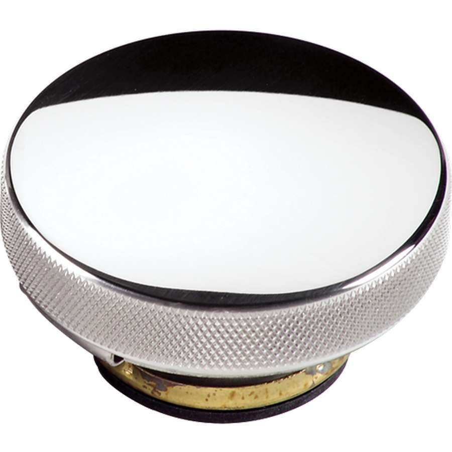 Billet Specialties Radiator Cap - 16 lb - Round - Knurled Grip - Aluminum - Smooth - Polished - Each