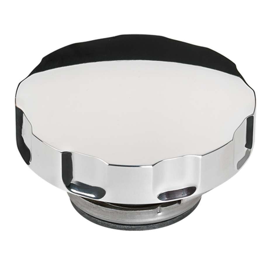 Billet Specialties Radiator Cap - 16 lb - Round - Notch Grip - Aluminum - Smooth - Polished - Each