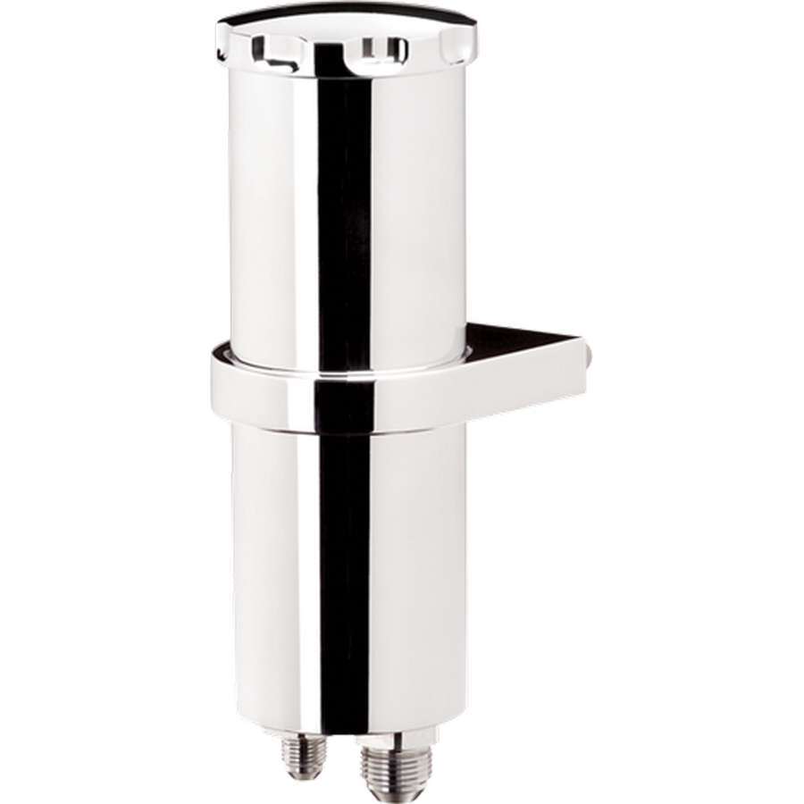 Billet Specialties Power Steering Reservoir - 1/2 qt - 8.75 in Tall x 2.875 in Diameter - 6 AN Male Inlet - 10 AN Male