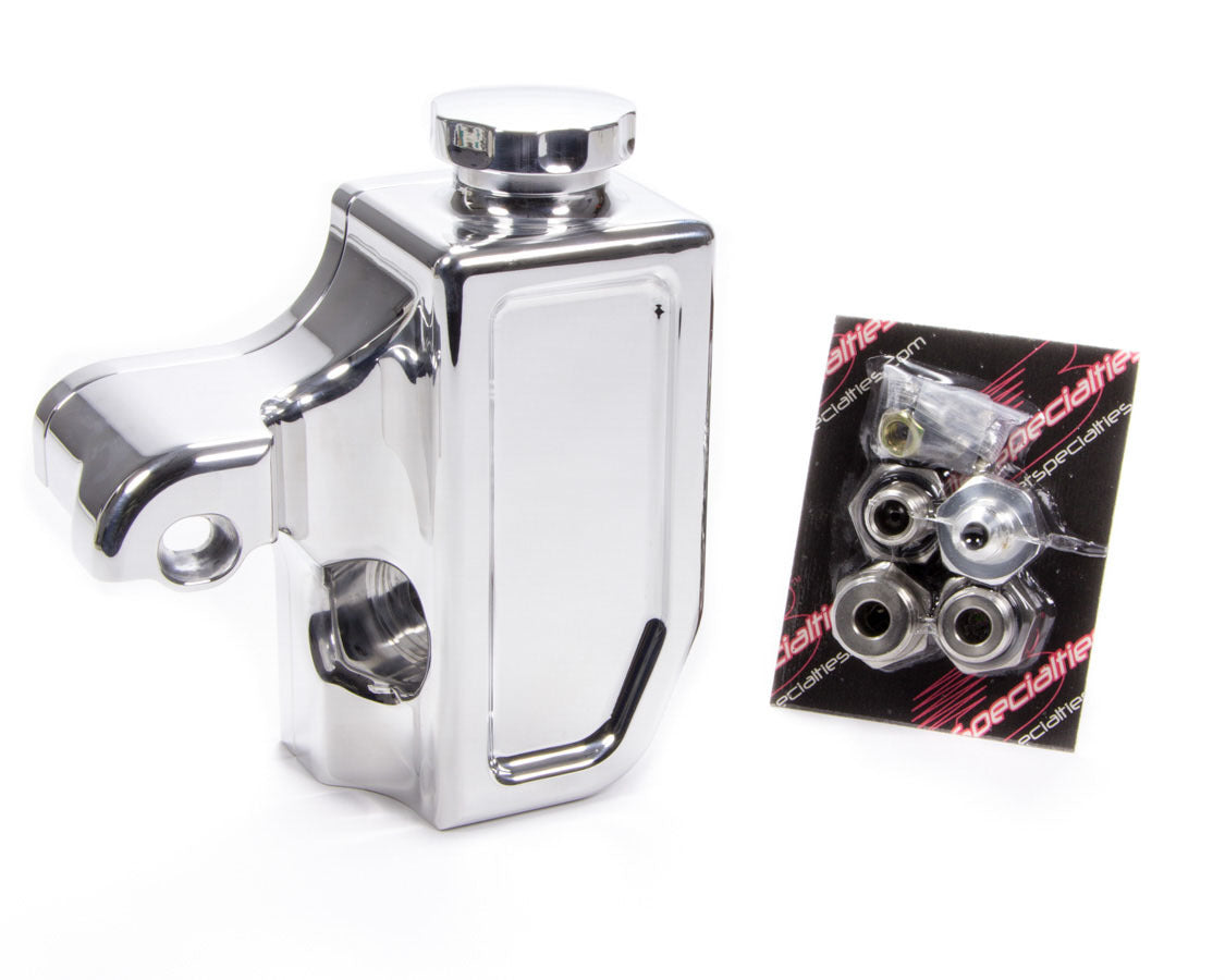 Billet Specialties Power Steering Reservoir - Bolt-On - 8.5 oz - 6 AN Male Inlet - Aluminum - Polished - Billet