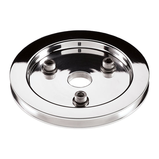 Billet Specialties Crankshaft Pulley - V-Belt - 1 Groove - 6.438 in Diameter - Hardware Included - Aluminum - Polished
