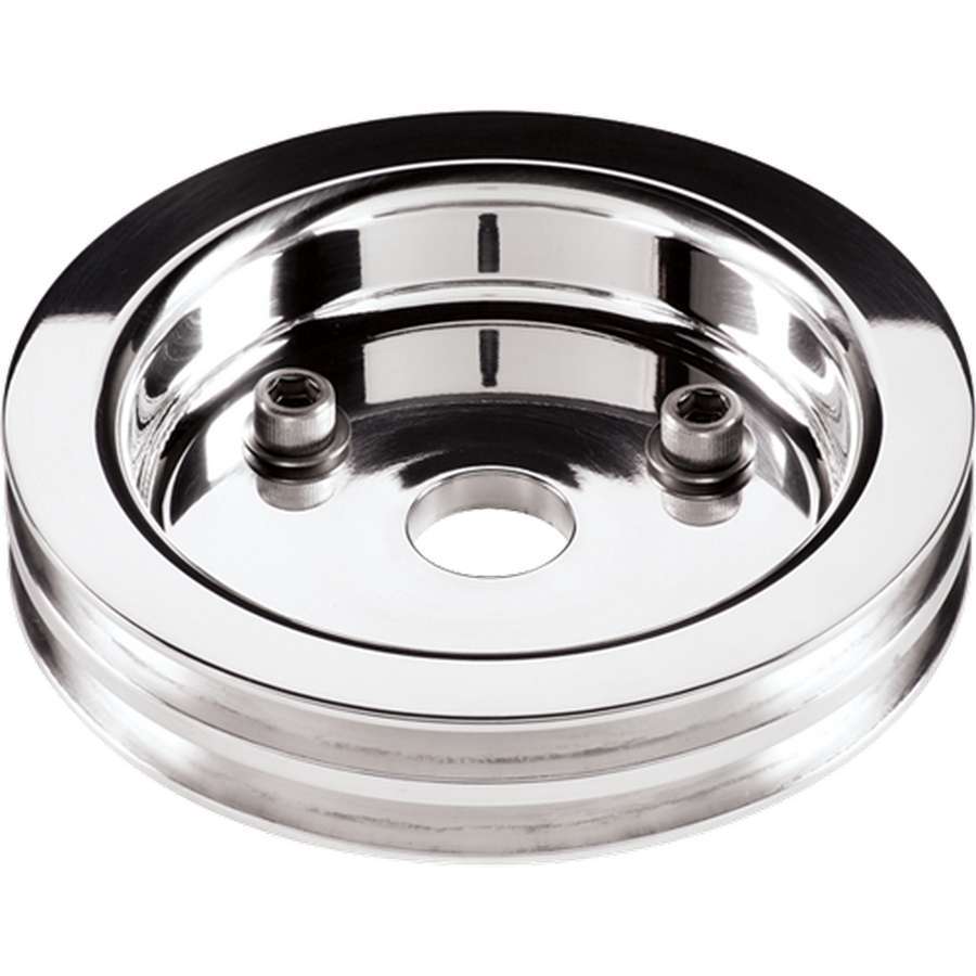 Billet Specialties Crankshaft Pulley - V-Belt - 2 Groove - 6.438 in Diameter - Hardware Included - Aluminum - Polished