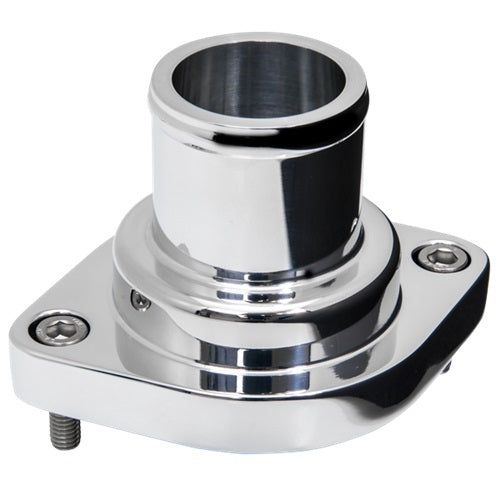 Billet Specialties Water Neck - Straight - 1-1/2 in ID Hose - O-Ring - Stainless Hardware - Aluminum - Polished - GM
