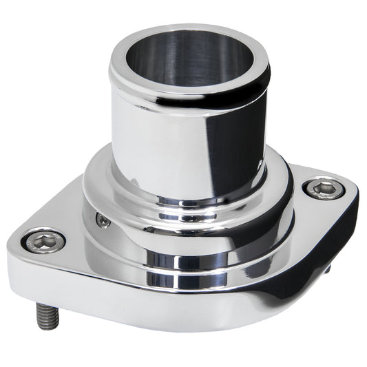 Billet Specialties Water Neck - Straight - 1-1/2 in ID Hose - Stainless Hardware - Aluminum - Polished - GM LS-Series