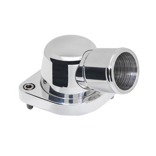Billet Specialties Water Neck - 75 Degree - 1-1/2 in ID Hose - O-Ring - Stainless Hardware - Aluminum - Polished - GM