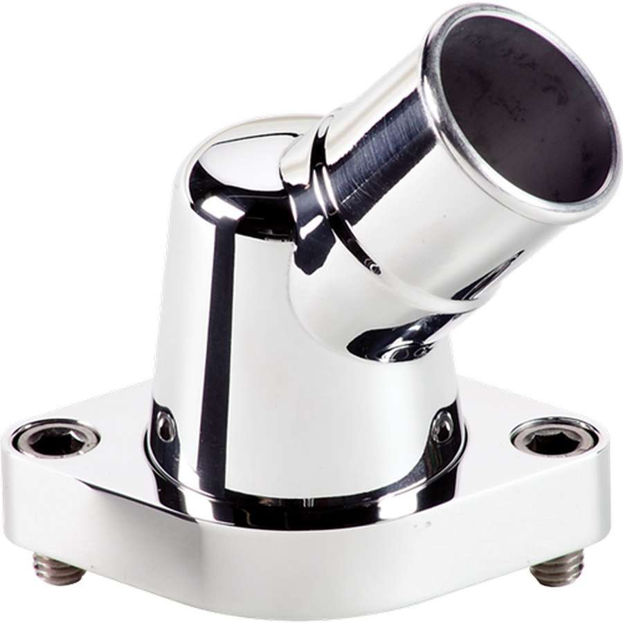 Billet Specialties Water Neck - 45 Degree - 1-1/2 in ID Hose - Swivel - O-Ring - Stainless Hardware - Aluminum -
