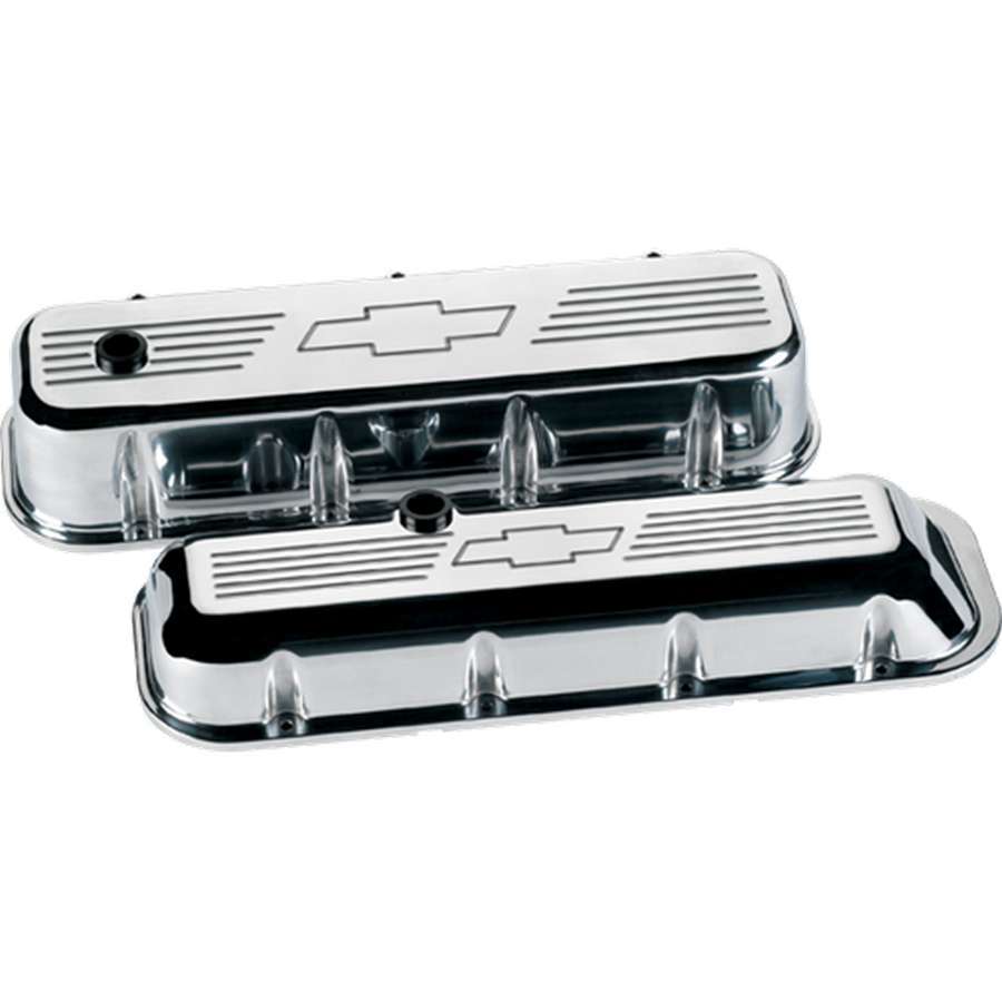 Billet Specialties Valve Cover - Tall - Ball Milled - Baffled - Breather Hole - Grommets - Bowtie - Aluminum -