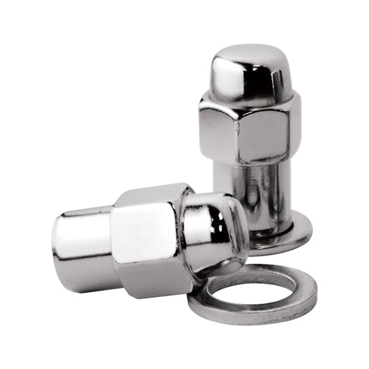 Billet Specialties Lug Nut - 7/16-20 in Thread - 13/16 in Hex Head - 3/4 in Shank Seat - Closed End - Steel - Chrome -