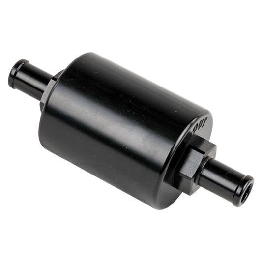 Billet Specialties Fuel Filter - In-Line - 40 Micron - Stainless Element - 3/8 in Hose Barb to 3/8 in Hose Barb -