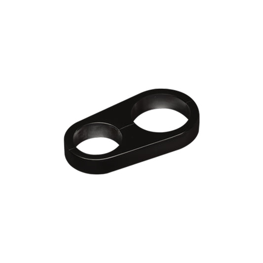 Billet Specialties Hose / Tube Separators - 0.734 in / 0.696 in Holes - Stainless Hardware - Aluminum - Black Anodized